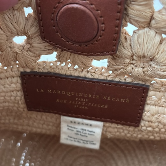 Sezane Tan Crochet Shoulder Bag - Picture 5 of 7